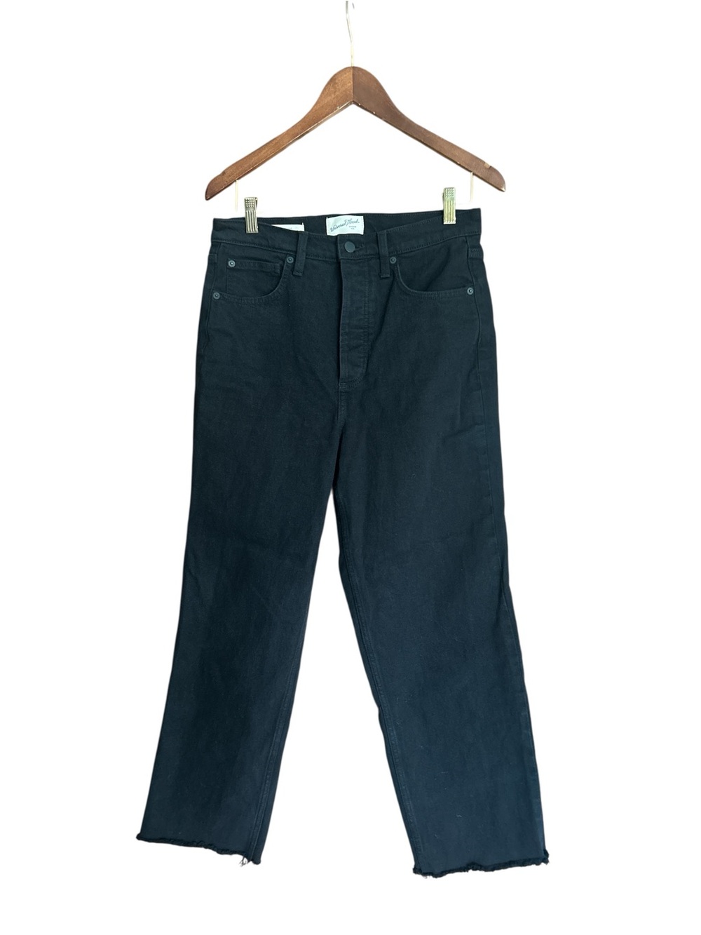 Universal Threads Highest StraightBlack Jeans with frayed hem